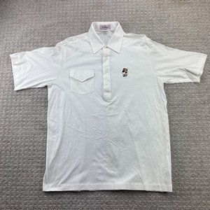 Vintage 90s Mickey Mouse Golf Shirt Men XL White Titleist Collection Japan Made